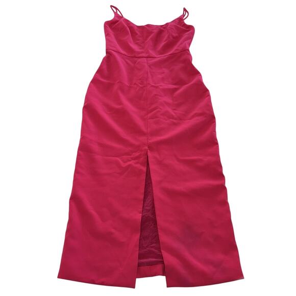 Christian Siriano Dress Womens 2 Pink Sleeveless Midi Formal Slit Evening Gown - Picture 1 of 10